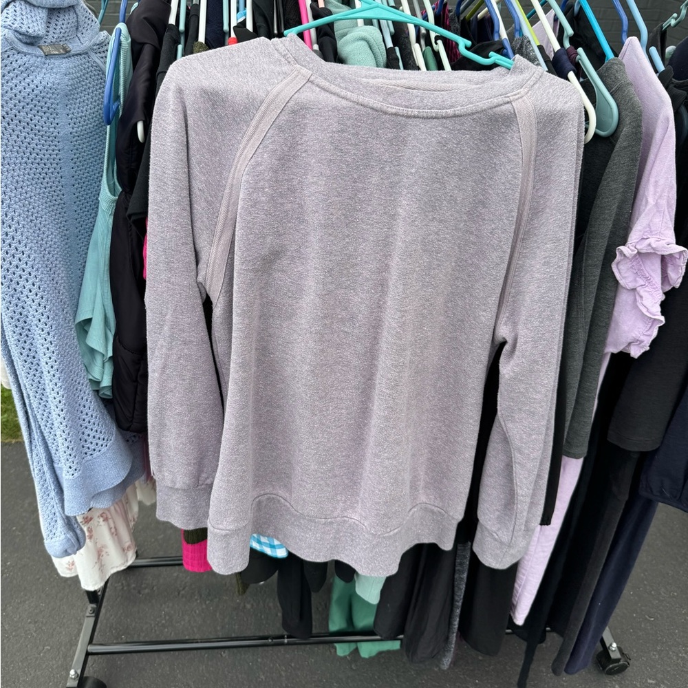 Prana Women's Light Gray Crew Neck Sweater